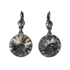 Konplott Ohrringe EuroWire Ohrhänger Rivoli hängender weißer Kristall