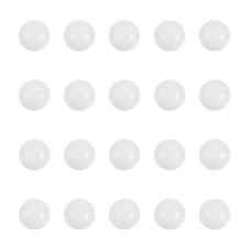 20 Pcs Quartz Pearl Balls, 6mm Round Glass Crystal Loose Beads, White