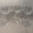 (5) Waterford Crystal Lismore 6oz Hock Wine Glass Vintage, 7 1/4"