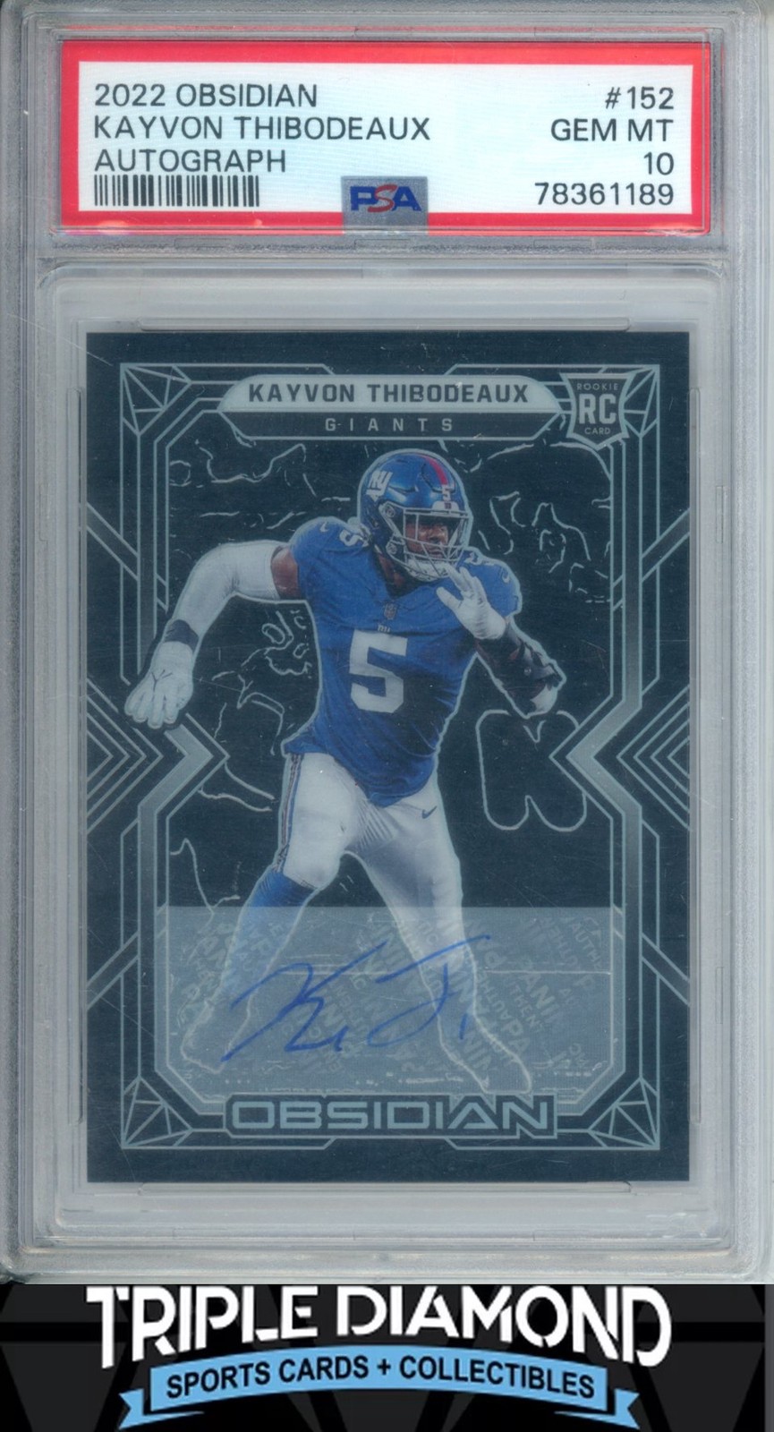 Kayvon Thibodeaux Panini Obsidian #152 Autograph
