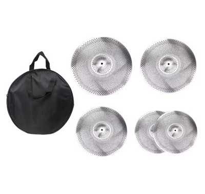 5 Pieces Low Volume Cymbals Beginner Drummer Practice Good Sound Quality Mute