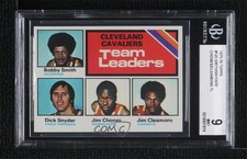 1975-76 Topps Team Leaders Bobby Smith Dick Snyder Jim Chones Cleamons BGS 9 0q3