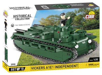 Vickers A1E1 Independent WW1 Tank - COBI 2990 - 886 Bricks