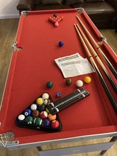 5ft Typhoon Folding Snooker and Pool Table, complete with Cues and Accessories