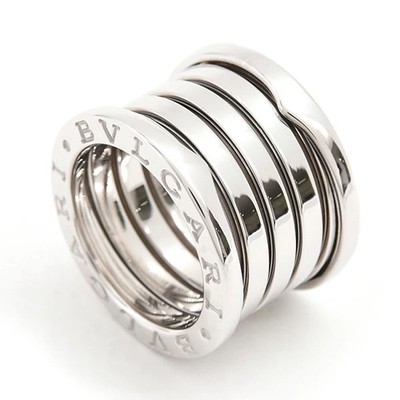Bvlgari B-Zero 1 Ring 18K White Gold 750 Size(US) 3.75 Jewelry Authentic #00730