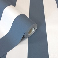Klassische Streifen Juliette Tapete Mica Sheen Fine Decor Vinyl FD43458 Blau