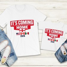 Adults Kids England It's Coming Home Summer US World Cup 2026 T-Shirt Football