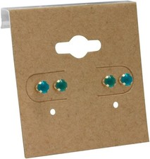 Kraft Earring Cards 1 1/2" x 1 1/2" Case of 100 