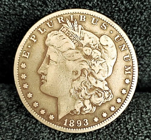 1893 CC Morgan Dollar VF+ Great Eye Appeal Excellent Strike. 100% Original Coin