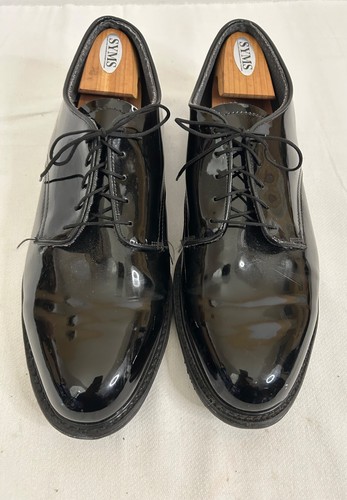 Men's Size 13 E US Military Capps Oxford High Gloss Dress Shoes Black Grade A