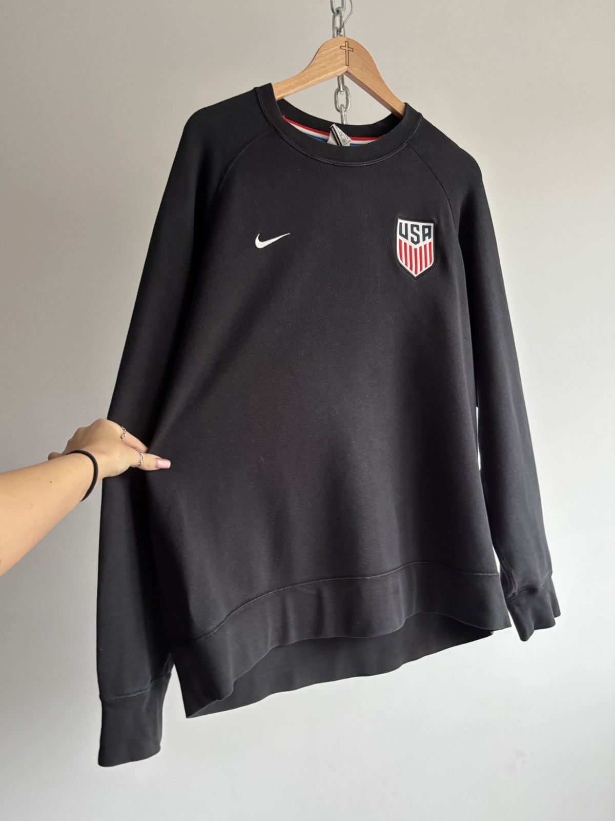 Nike USA Fully Embroidered Patchwork Pullover Swe… - image 10