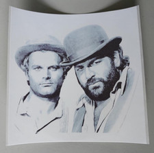 Bud Spencer Terence Hill 10 cm Aufkleber Fun Buddy Oi Ultras Hool Punk Western