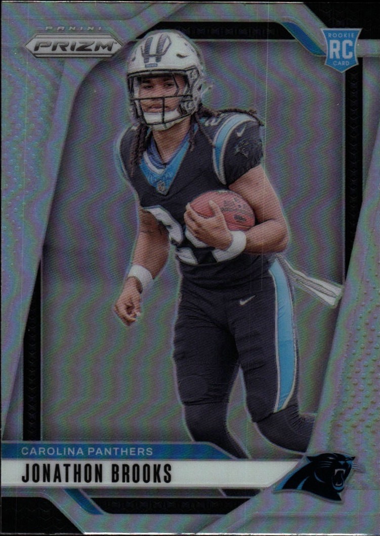 2024 Panini Prizm Silver Prizm #357 - Jonathon Brooks (RC) - Carolina Panthers