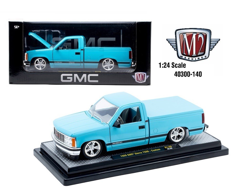 Preorder) M2 Machines 1:24 1988 GMC Sierra 1500 – Blue – Release