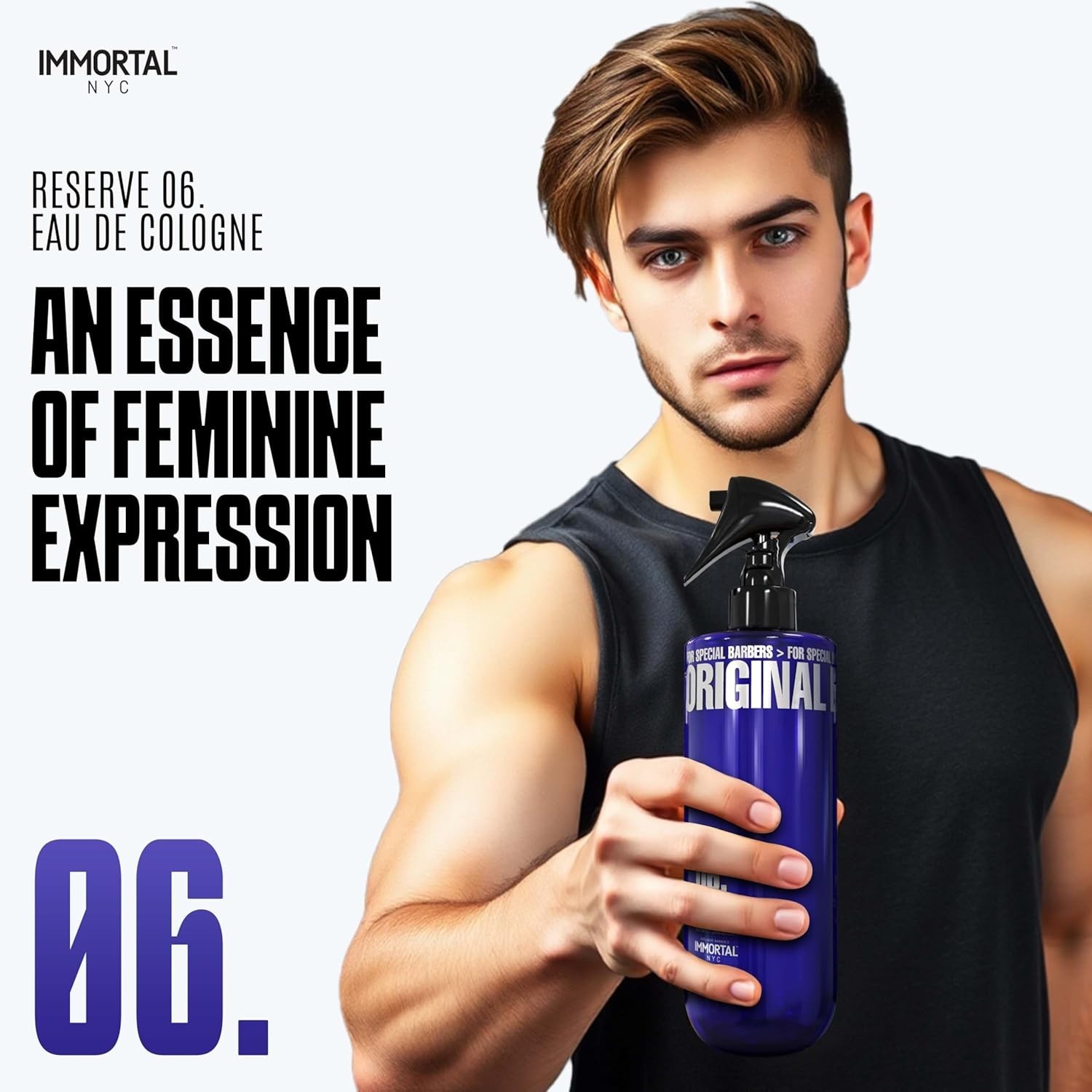 Immortal NYC Reserve 06, After Shave Spray Body/Face Men's Cologne, 17 oz