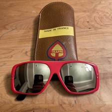 CEBE France Red, White And Blacl Sunglasses, Unisex Vintage Mirrored