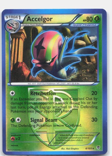 Accelgor 8/101 Plasma Blast Reverse Holo Rare