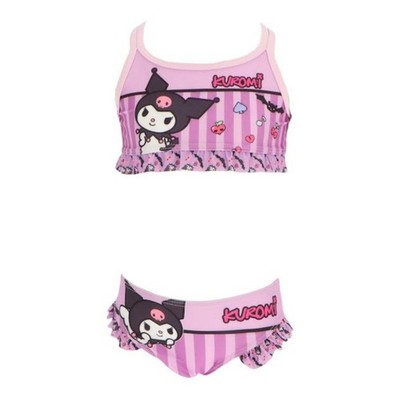 Hello Kitty Kuromi Badeanzug Zweiteiler Kinder Kuromi Bikini Lila für Schwimmbad