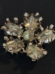 Vintage Christian Dior by Kramer Brooch Crystal Brooch  1950's