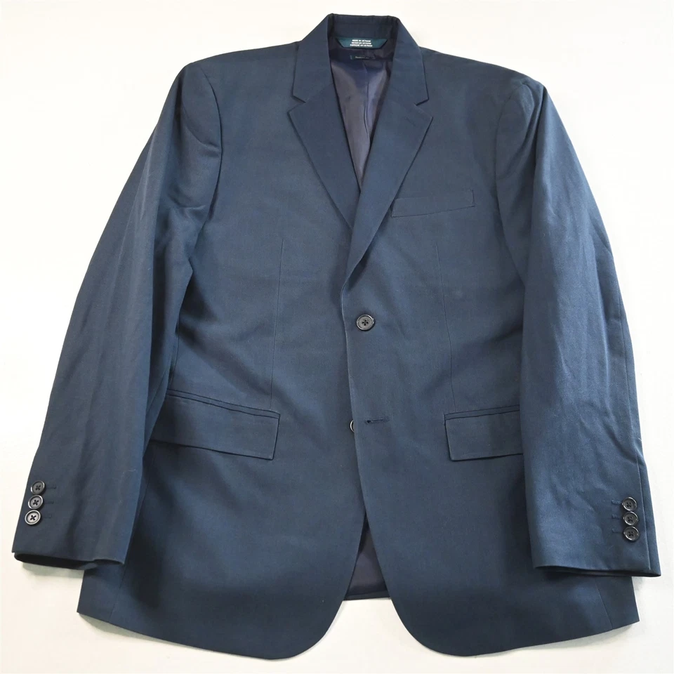 Perry Ellis 40S 33x30 Blue Striped Classic Fit Mens Jacket Pants Suit - Image 2 of 4