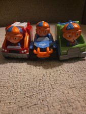 Lot Of 3 Blippi Toy Cars Fire Truck, Recycling Truck, Blippi Recreational Car