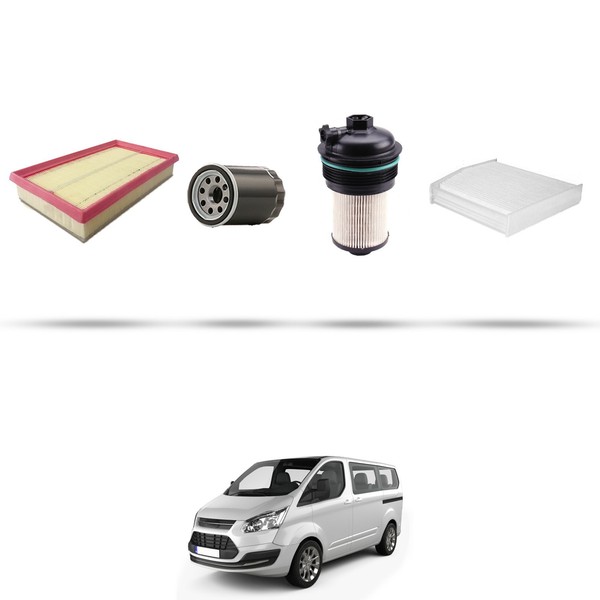 Hoffcar Wartungskit - 4 Filter FüR Ford Tourneo Custom 2.0 Tdci Ecoblue 77 Kw D-image