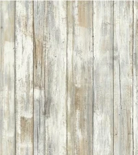 RoomMates Peel And Stick Wallpaper, Tan Woodplank