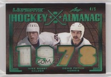 2019-20 Leaf Ultimate Hockey Almanac Green 4/5 Mike Bossy Denis Potvin HOF 1i9