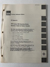 IBM SYSTEMS REFERENCE LIBRARY Original OS Release 21 OPERATOR  S GUIDE - 1972 