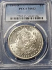 1890-S Morgan Silver Dollar $1, PCGS MS63, Choice Uncirculated BU