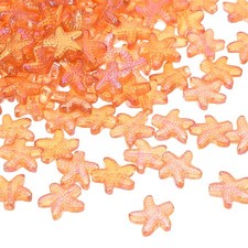 120 Pcs Ocean Animal Starfish Beads Bracelet Necklace Making, Gold Red