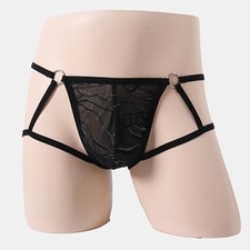 Herren transparent atmungsaktiv G String Unterwäsche niedrige Taille Tangas fü