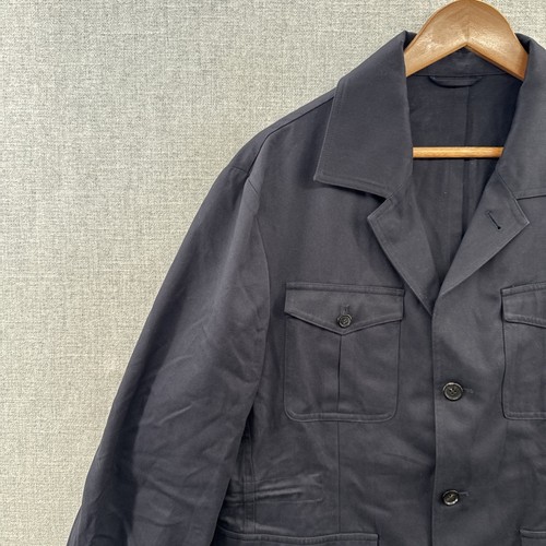 Holland & Sherry Knot Standard Field Jacket Mens Large Blue Dark Pockets Twill* - Picture 2 of 15