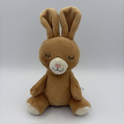 Pearhead Sleeping Bunny Rabbit 8'' Plush Smiling Sitting Stuffed Animal 2020
