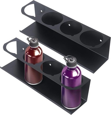 2 Pack Spray Can Holder Organizer for Garage and Workspace,Black Wall-Mounted