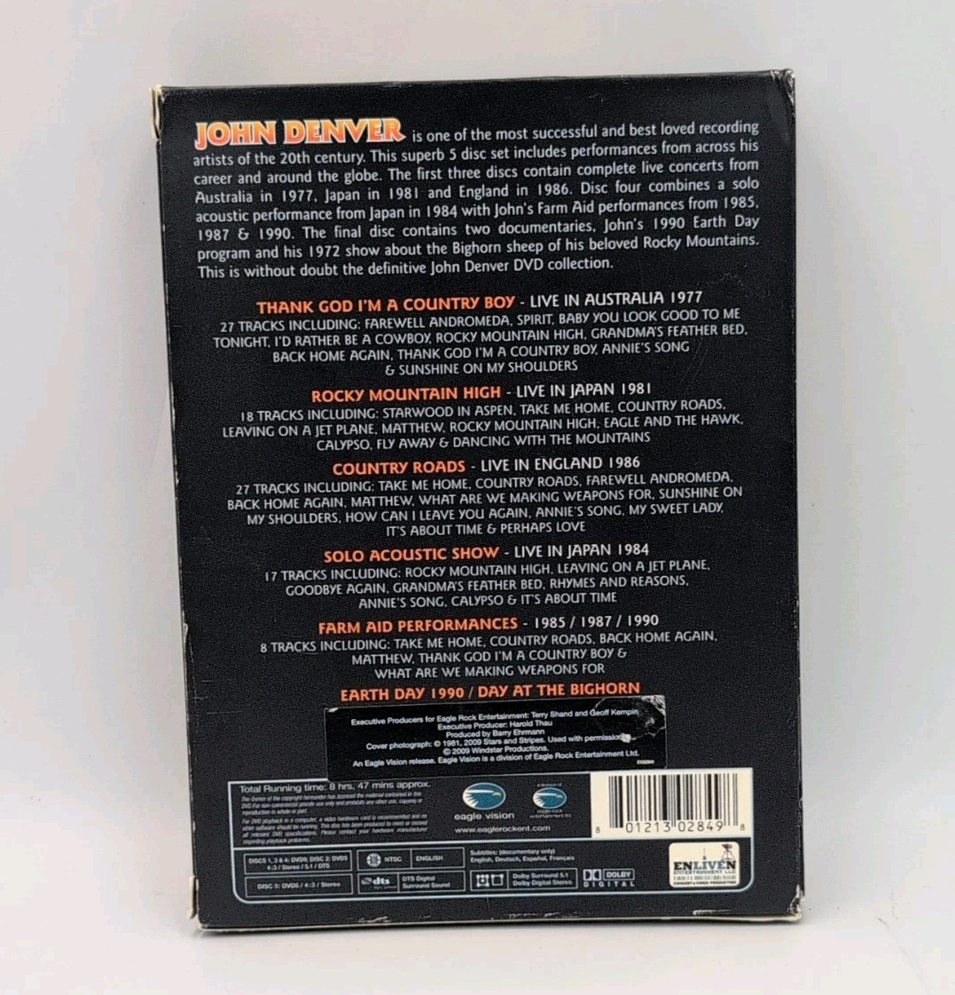 ミュージック JOHN DENVER AROUND THE WORLD LIVE 5DVD Amazon.co.jp: Around the World Live (5pc) [DVD] : DVD