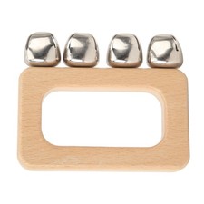 Campane Maniglia Campana Danza Professionale Delicata Portatile Manico Rettangolare in Legno