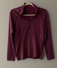 Patagonia Women  s Maroon Capilene  3 Midweight Zip-Neck Size Small