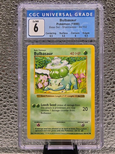 Bulbasaur (Shadowless) graded CGC 6 for sale on eBay