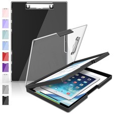 Clipboard with Storage, Heavy Duty Cleaview Clip Boards 8.5x11 with Dual Storage