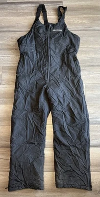 Pure Polaris Mens XXL Black Insulated Snow Bibs Overalls Snowmobile Ski Pants - Image 1 of 4