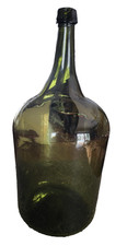 Large Green Antique Carboy Demijohn Bottle