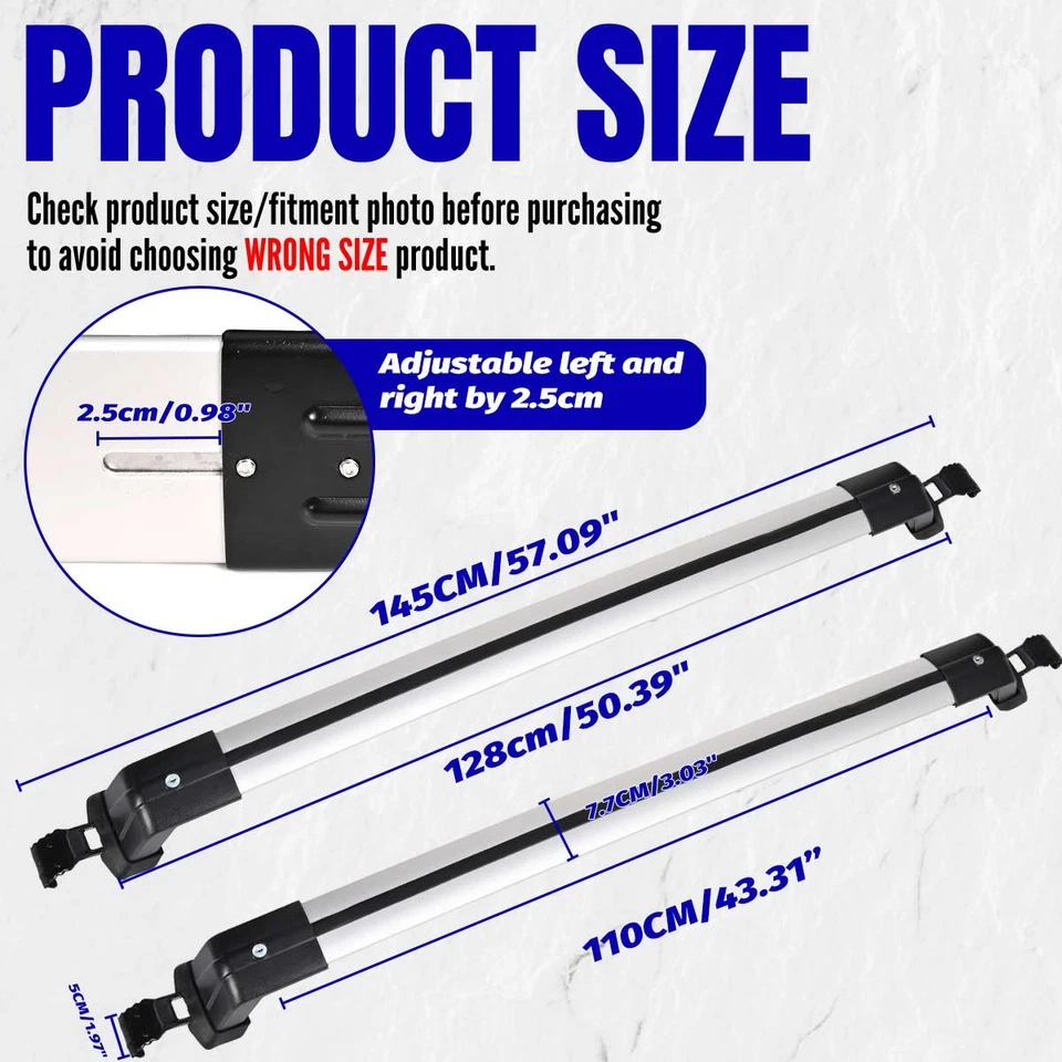 Portaequipajes de carga con barra transversal de techo superior para Dodge Avenger 2008-2014 BE Foto 3 de 4