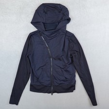 Athleta Malabar Jacket Hoodie Black Size Small Full Zip Asymmetrical 354416