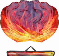 54"X54" Worship Flags for Dance Church, Praise Dance Flag, Fire Flags with Flexi