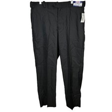 National Patrol Mens Black 100 Stretch Polyester Security Pants Size 40R NWT