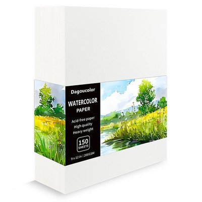 Watercolor Paper Bulk 150 Pcs 9x12 Inch 200GSM Art Supplies Painting