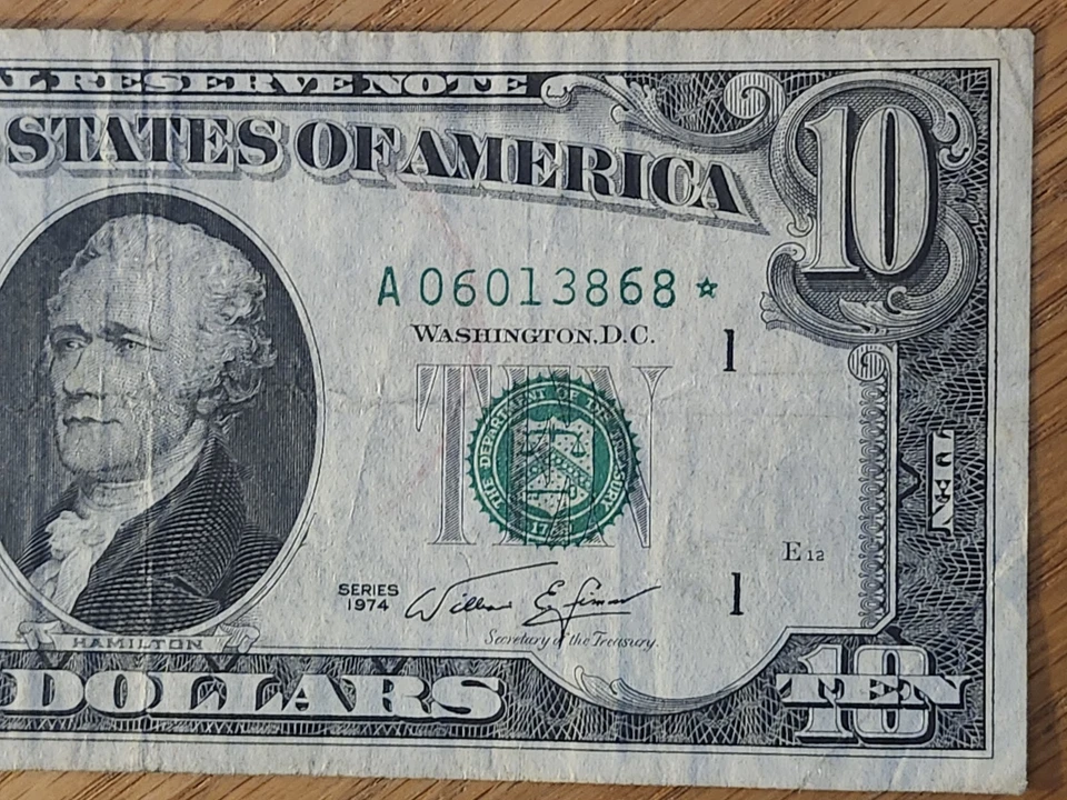 1974 $10 "STAR NOTE" BOSTON DISTRICT A06013868* - Image 4 of 4