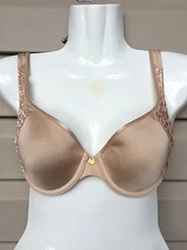 NATORI BOA FULL FIT CONVERTIBLE UNDERWIRE BRA #736049 NUDE SIZE 34 D NEW! $70