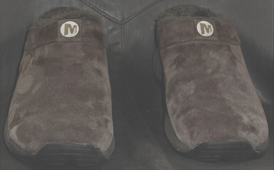 Merrell Encore Ice Mujer Marrón Gamuza Punta Cerrada Mules Zueco Zapatos Talla US 7 Foto 3 de 4